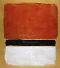 Untitled Red Black White on Yellow 1955 by Mark Rothko